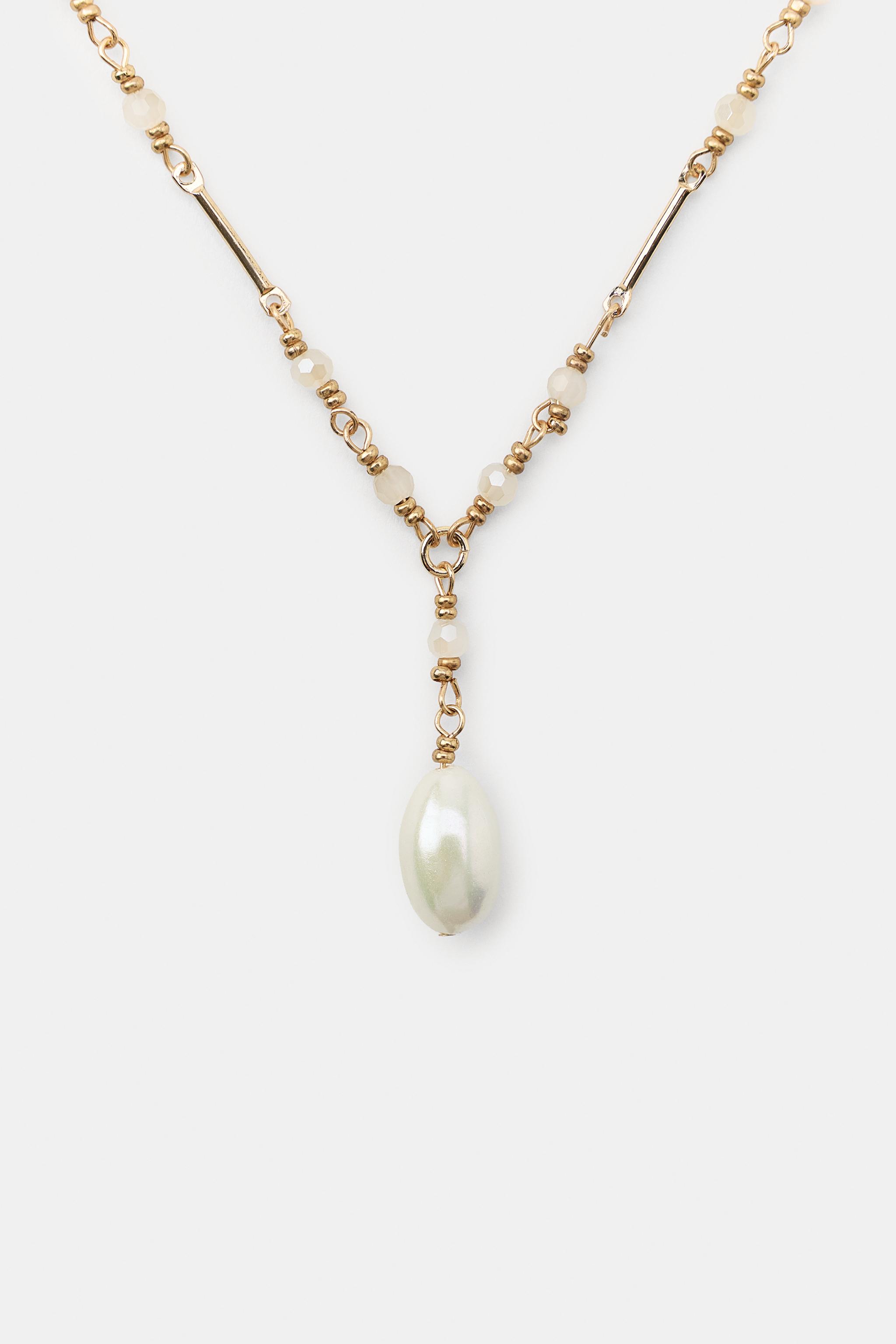 COLLIER CASCADE COMBINÉ PERLES